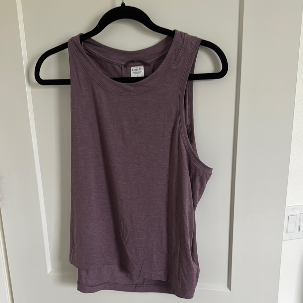 Athleta With Ease Purple Tank XL